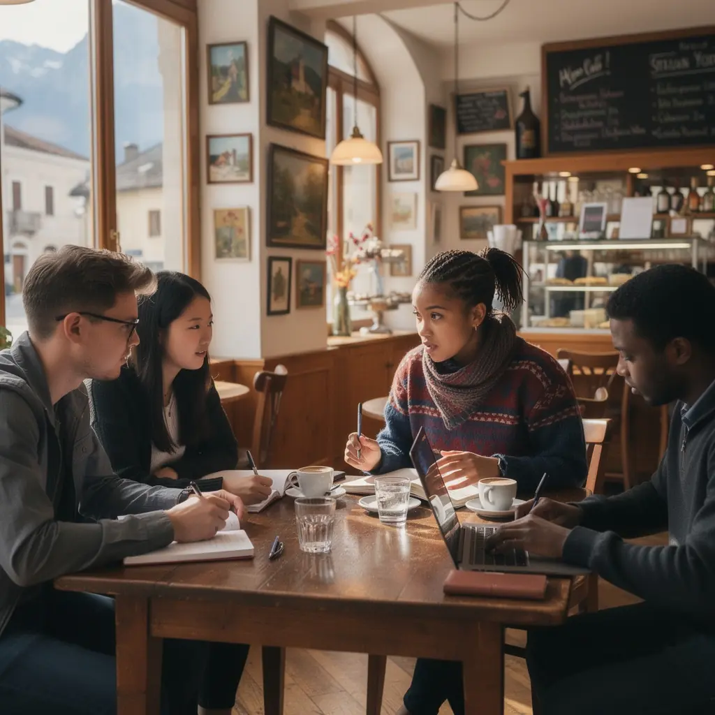 Studierende, die an einem Online-Kurs über kulturelle Anthropologie teilnehmen.